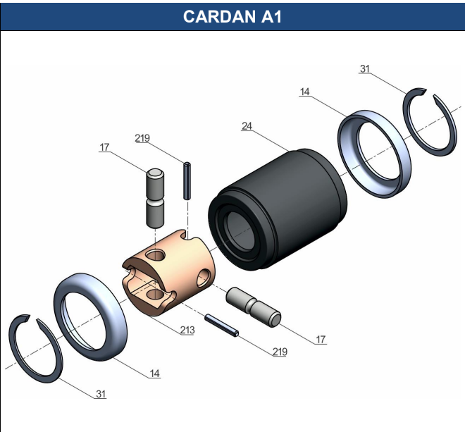 Conjunto Cardan Completo A1