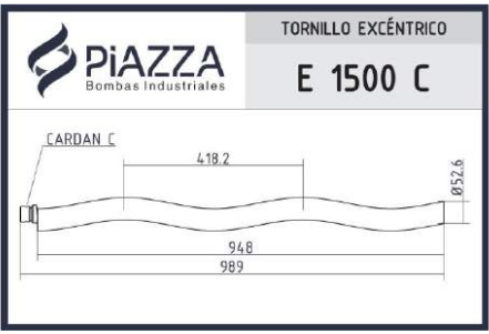 Tornillo sin fin helicoidal excéntrico E 1500