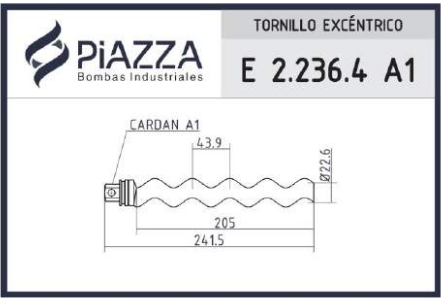 Tornillo sin fin helicoidal excéntrico E 2.236.4
