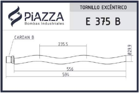 Tornillo sin fin helicoidal excéntrico E 375