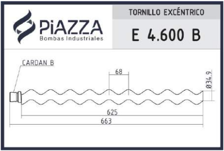 Tornillo sin fin helicoidal excéntrico E 4.600