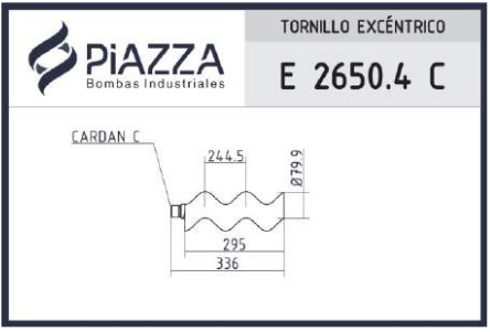 Tornillo sin fin helicoidal excéntrico E 2650.4