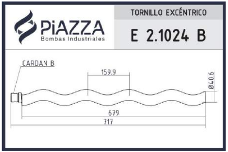 Tornillo sin fin helicoidal excéntrico E 2.1024 