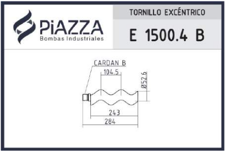 Tornillo sin fin helicoidal excéntrico E 1500.4 