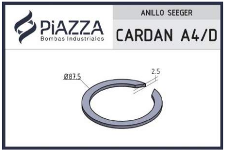 [ASEEG-PCAR-0A4/D] Anillo Seeger para Cardan - Puntera: A4 / D