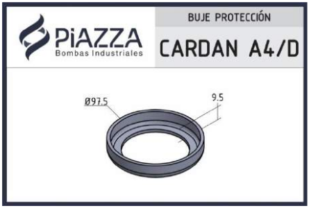 [BPROT-PCAR-0A4/D] Buje de protección para Cardan - Puntera: A4 / D