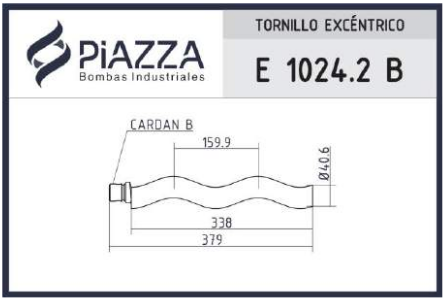 Tornillo sin fin helicoidal excéntrico E 1024.2
